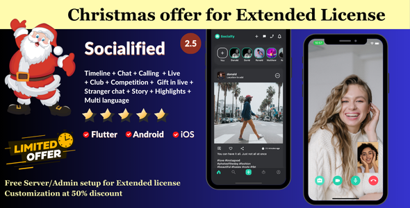 Social media app clone (instagram,facebook,linked in etc) + Node.js socket Chat + Calling + Live 2.5