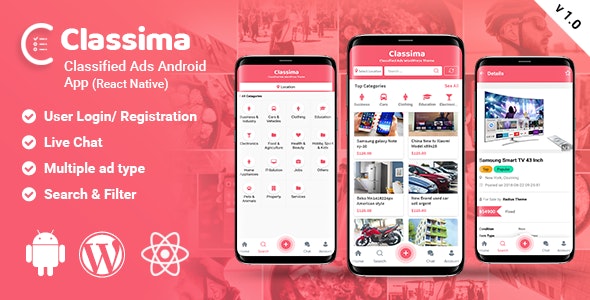 Classima – Classified ads Android & iOS App 2.85.3
