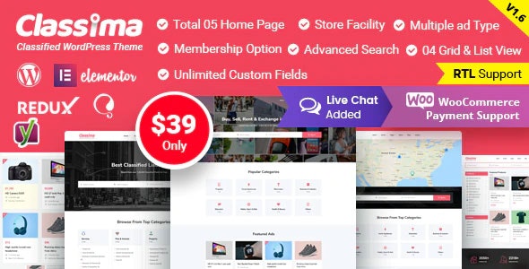 Classima – Classified Ads WordPress Theme 2.10.0