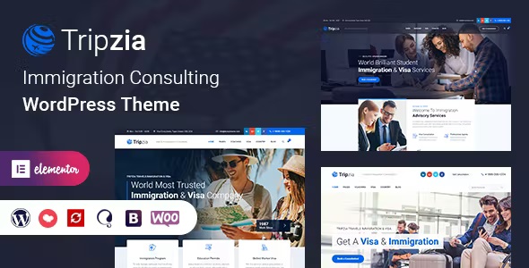 Tripzia – Immigration Consulting WordPress Theme + RTL 4.5