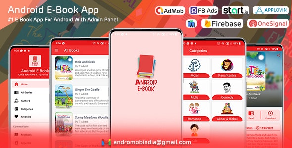 Android E-Book App – Admin Panel – Admob & FAN