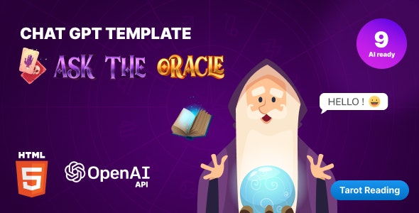 AI Chat GPT OpenAI – Ask The Oracle – HTML 5