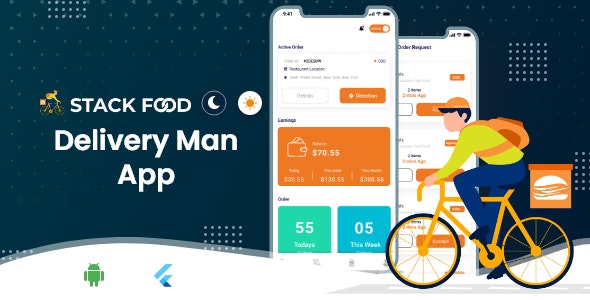 StackFood Multi Restaurant – Food Ordering Delivery Man App 8.2