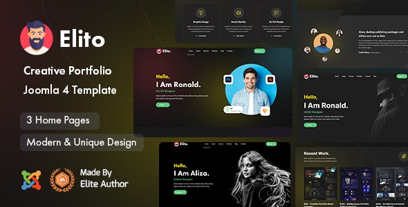 Elito – Creative Portfolio Joomla Template