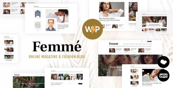 Femme – An Online Magazine  Fashion Blog WordPress Theme + RTL