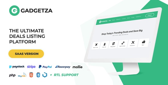 Gadgetza – Deals Listing Platform (SAAS) 2.3.0