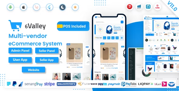 6Valley Multi-Vendor eCommerce CMS – Complete eCommerce Mobile App, Website, Seller and Admin Panel 15.0