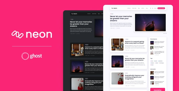 Neon – Multipurpose Ghost Theme for Blog and Newsletter