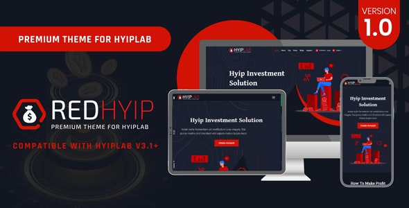 RedHyip – Premium Theme For HYIPLAB 2.0