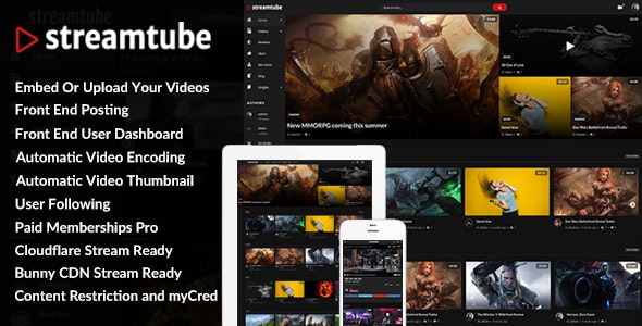 StreamTube – Video Streaming WordPress Theme 2.5