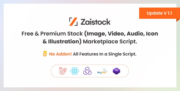 Zaistock – Free & Premium Stock Photo, Video, Audio, Icon Illustration Script